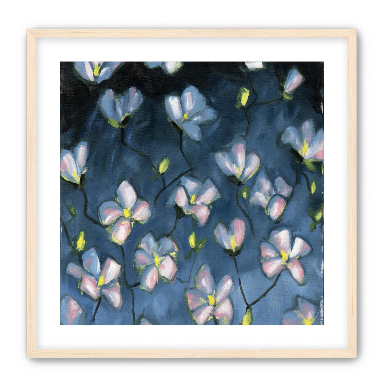 Soft blossoms in blue dusk