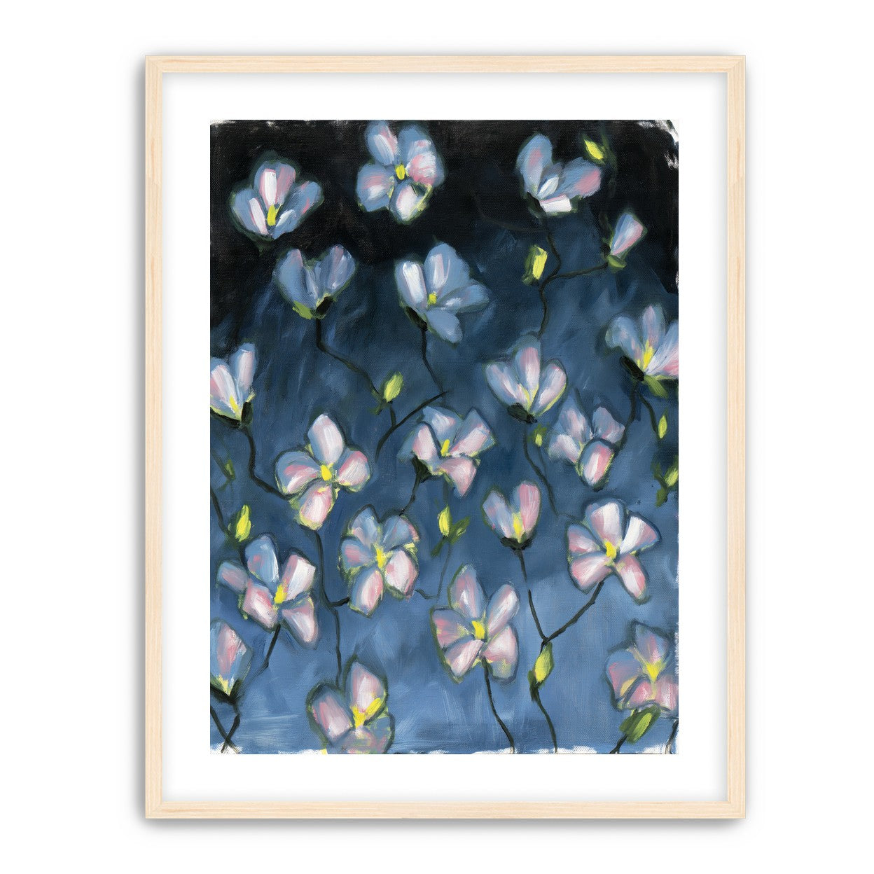 Soft blossoms in blue dusk
