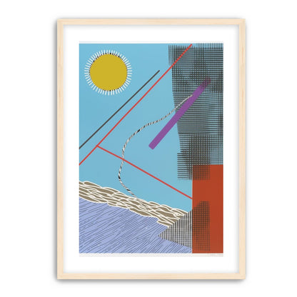 Yellow disc and crossed lines