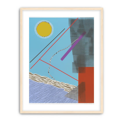 Yellow disc and crossed lines