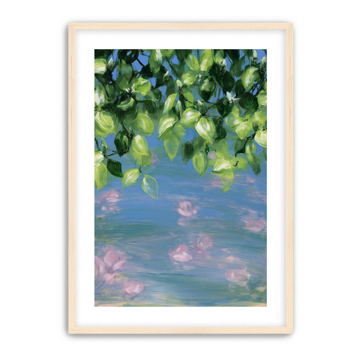 Petals under the leaves
