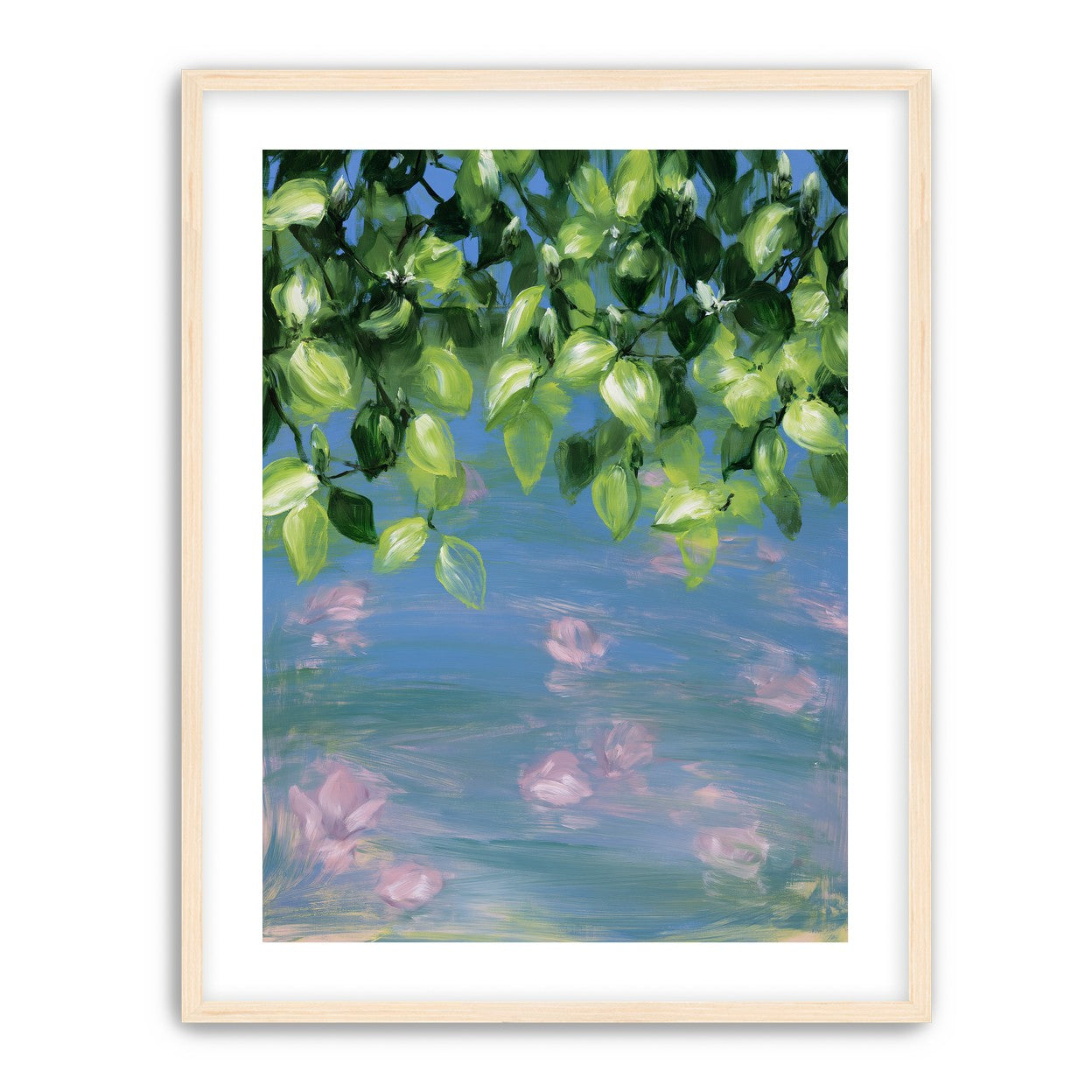 Petals under the leaves