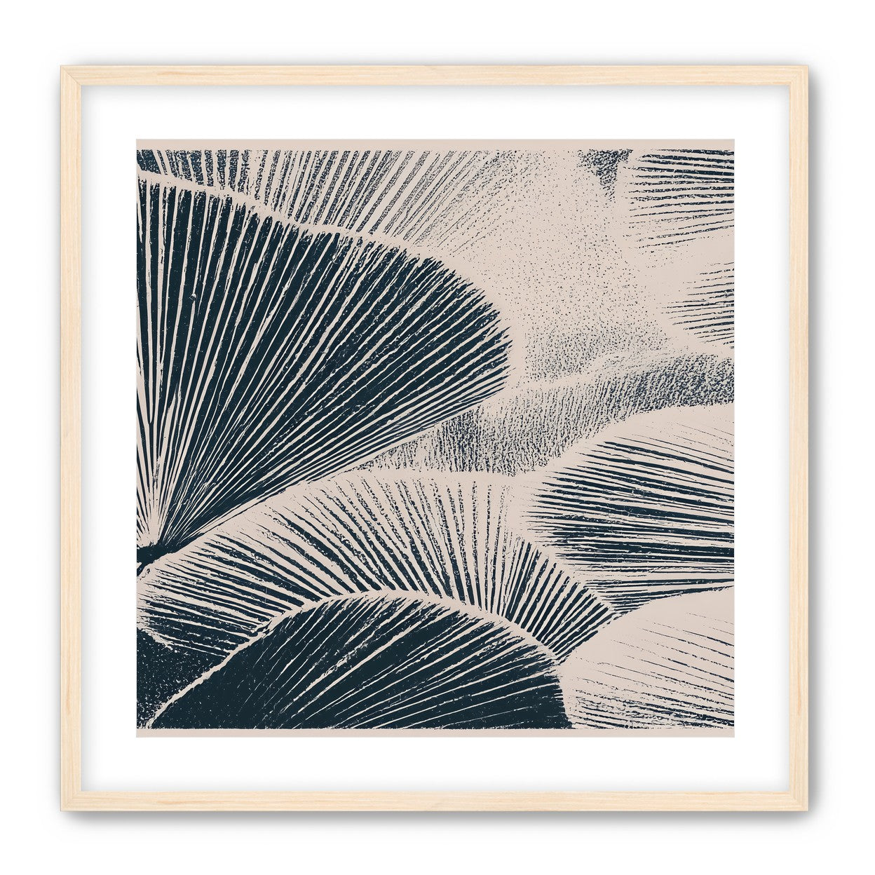 Ink shadows on palm fronds