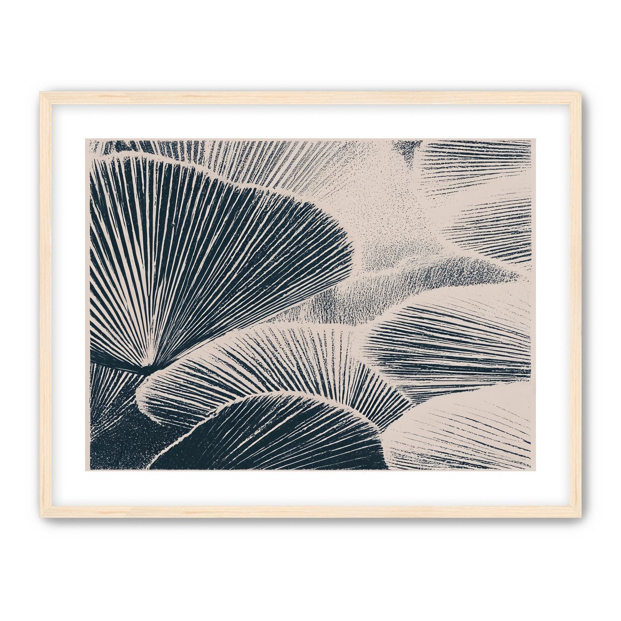 Ink shadows on palm fronds