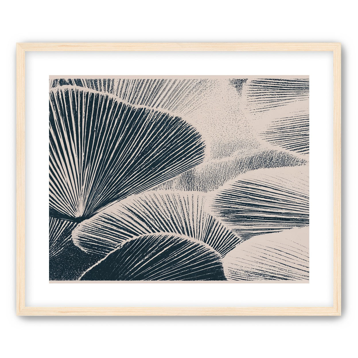 Ink shadows on palm fronds
