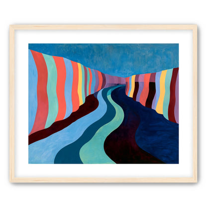 Coral stripes along the bend