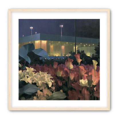 Calla lilies by the glass hall