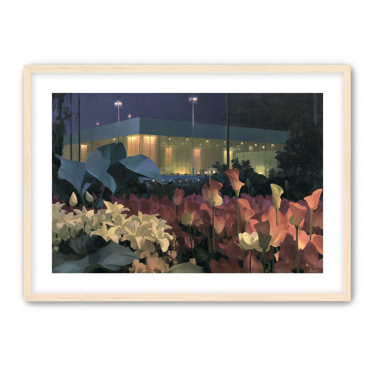 Calla lilies by the glass hall