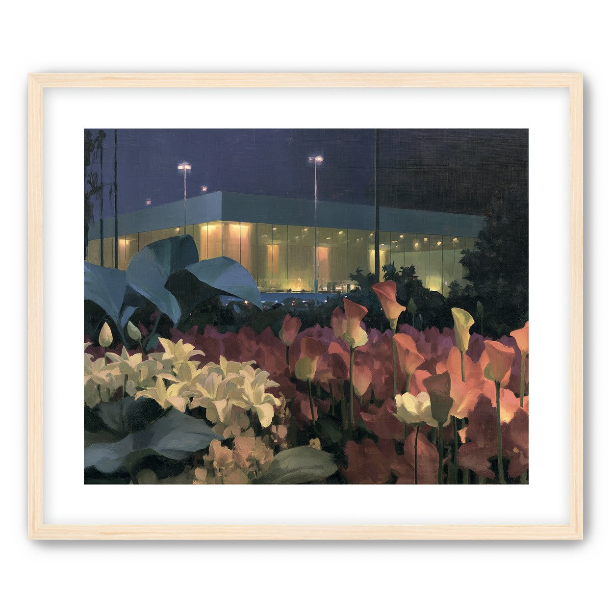 Calla lilies by the glass hall