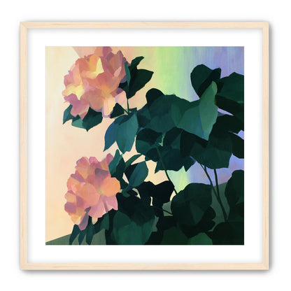 Roses against a pastel sky