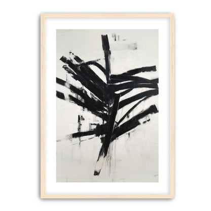 Black mass across white field