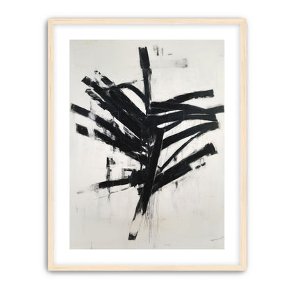Black mass across white field