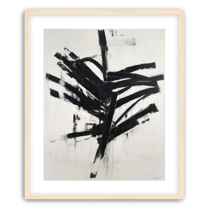 Black mass across white field