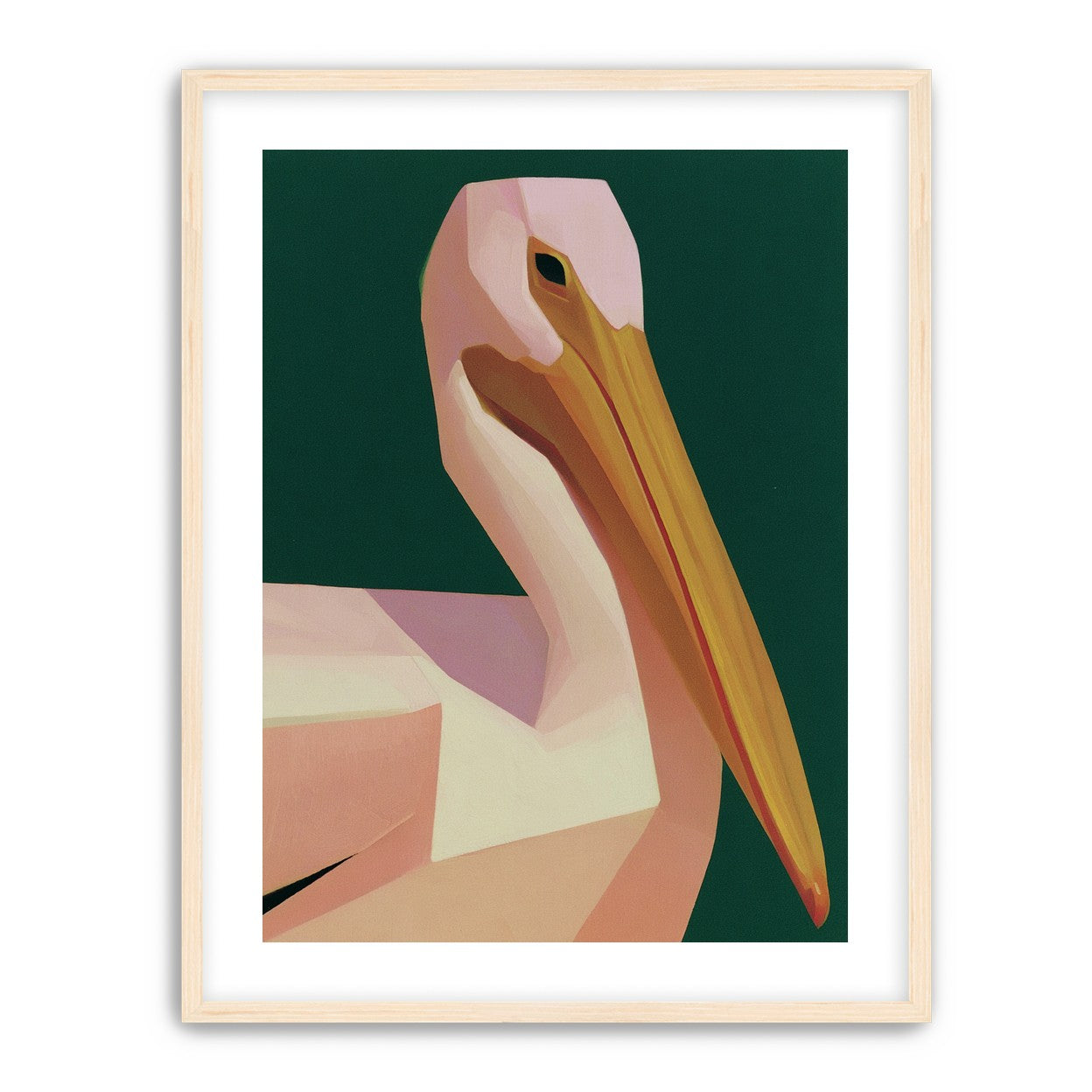 A pelican within green silence