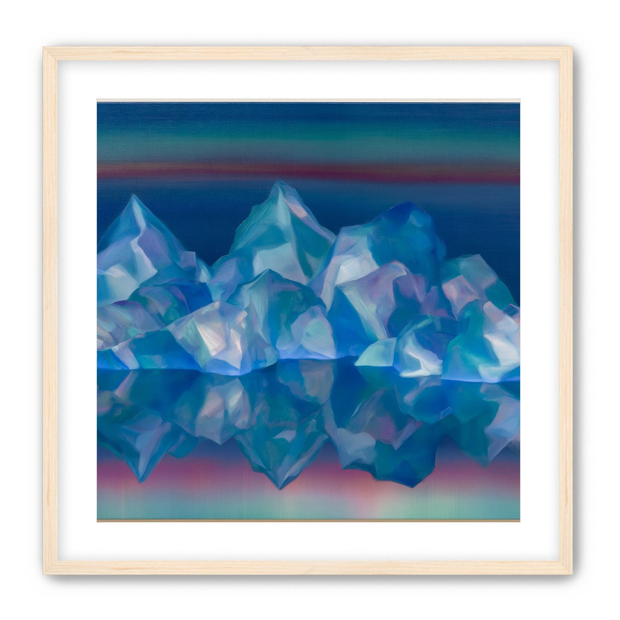 Icebergs in banded twilight