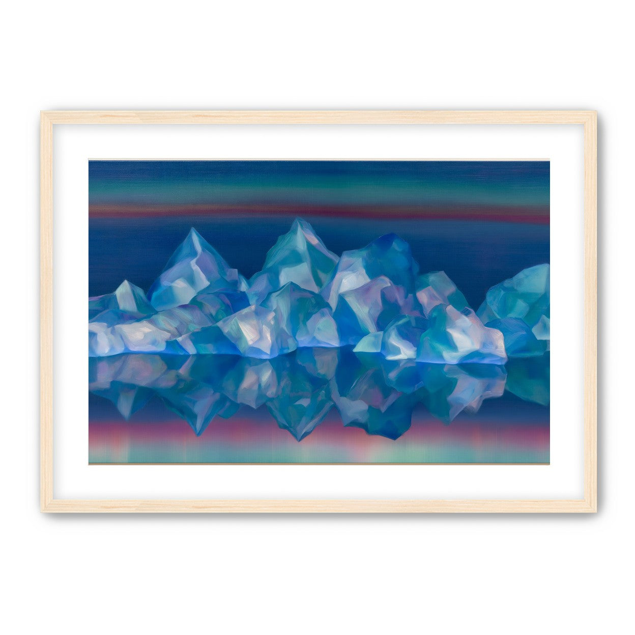 Icebergs in banded twilight
