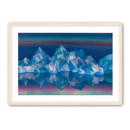 Icebergs in banded twilight