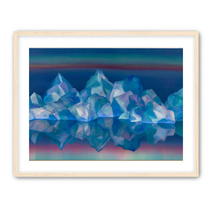 Icebergs in banded twilight