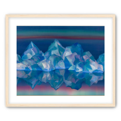 Icebergs in banded twilight