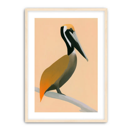 Pelican in peach light
