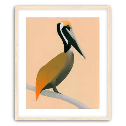 Pelican in peach light