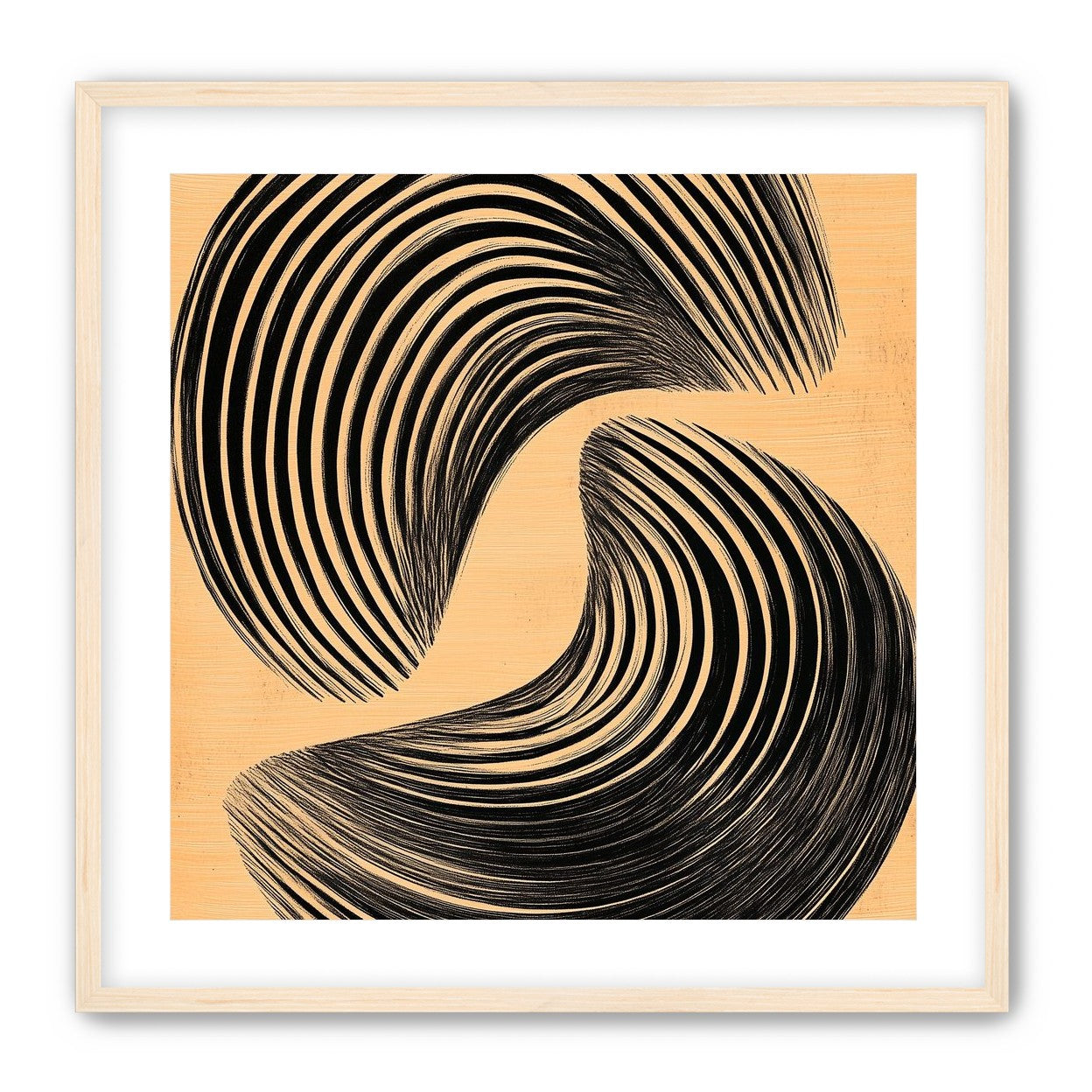 Black spiral on tan ground