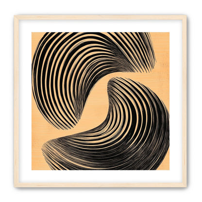 Black spiral on tan ground