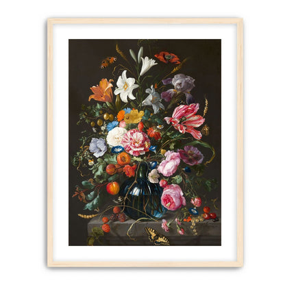 Butterflies over the blue vase