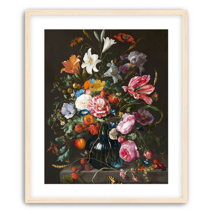 Butterflies over the blue vase