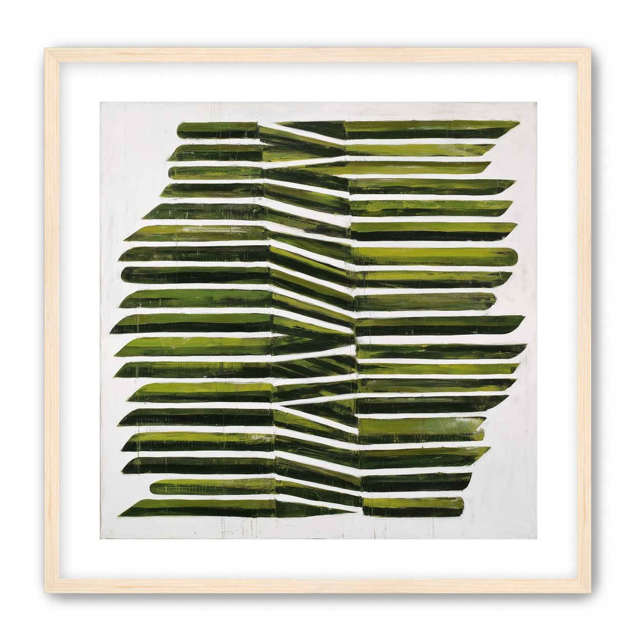 Olive bands with a crease