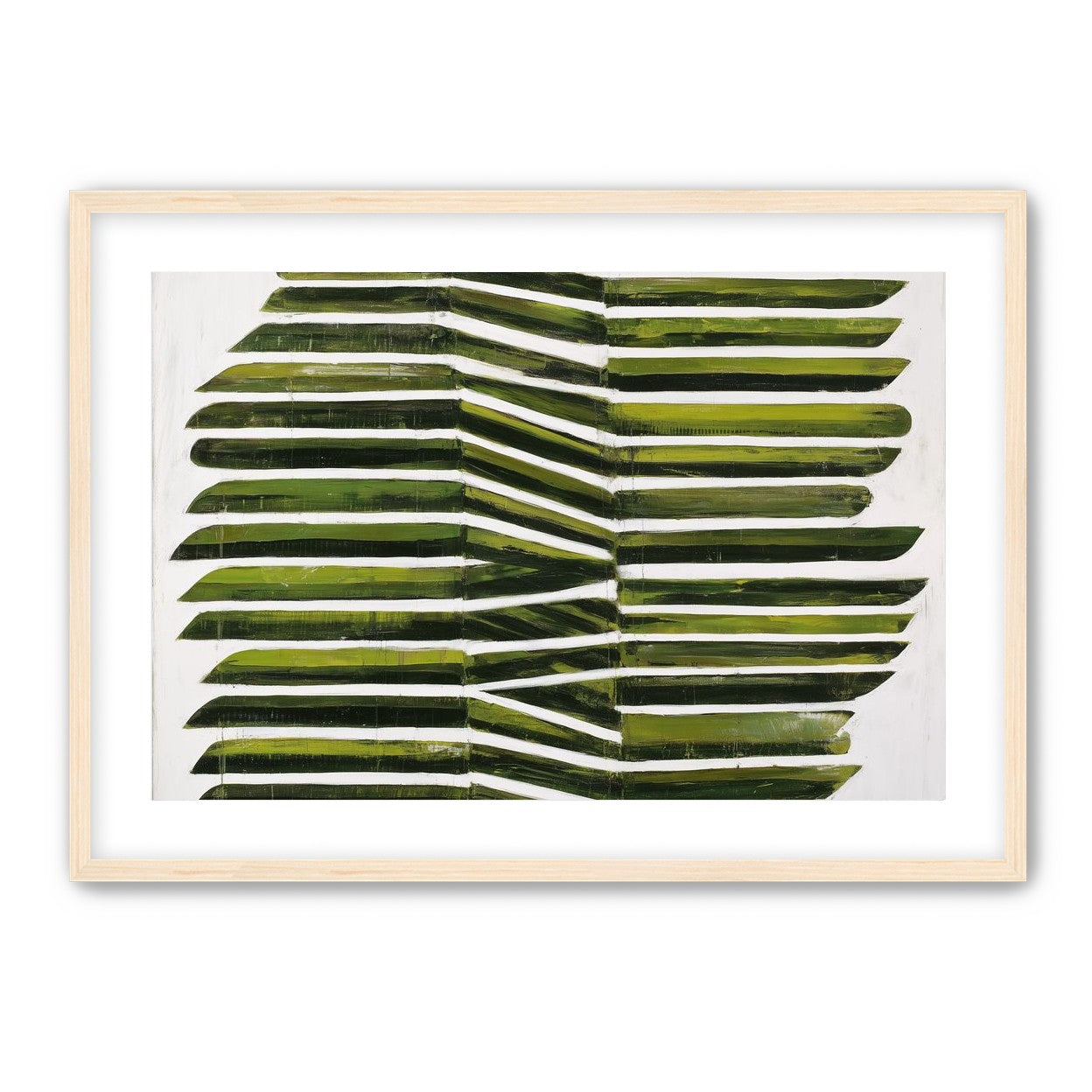 Olive bands with a crease
