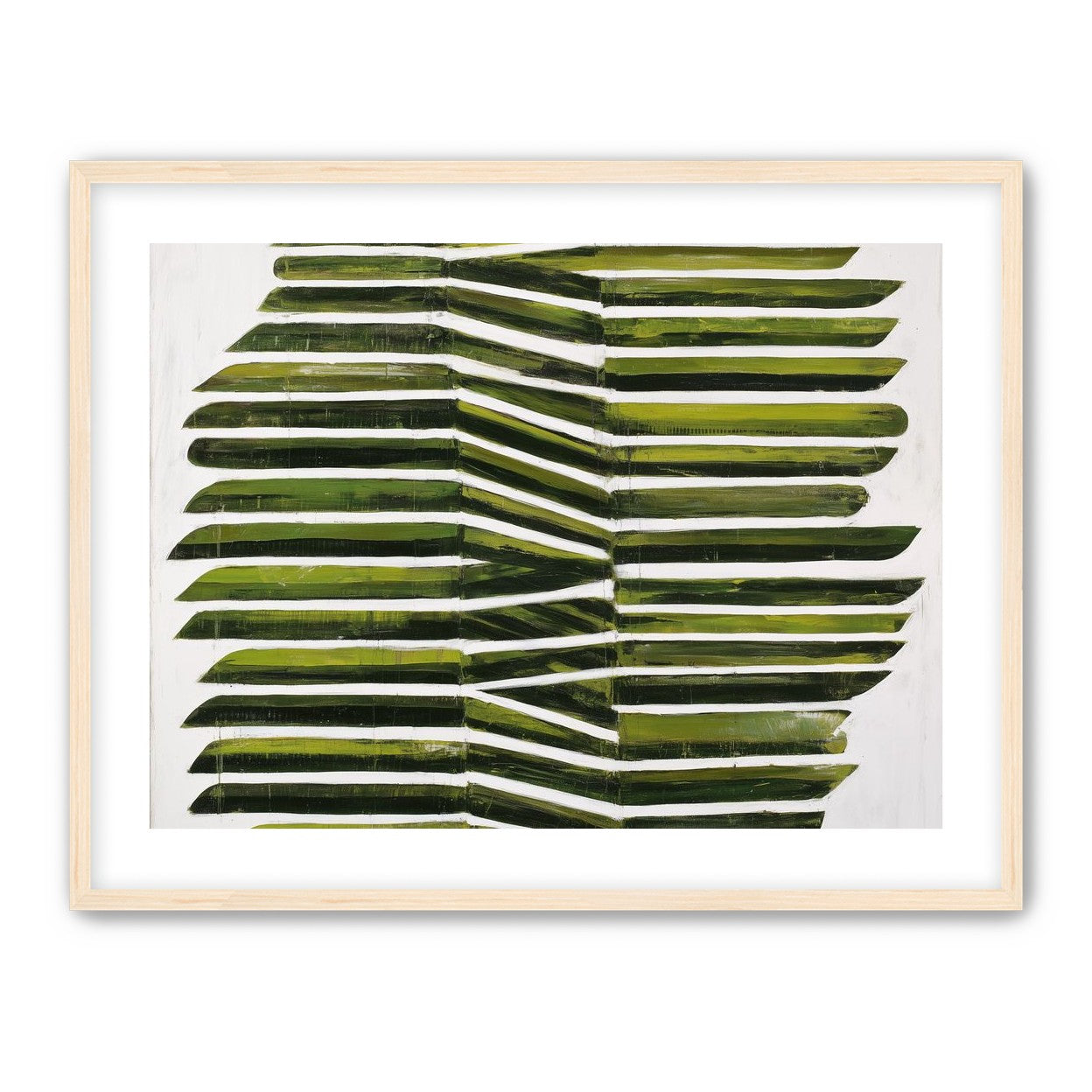 Olive bands with a crease