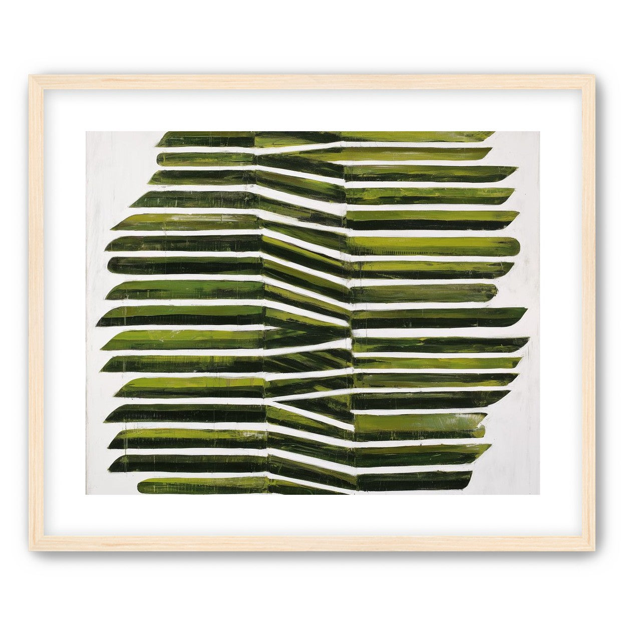 Olive bands with a crease