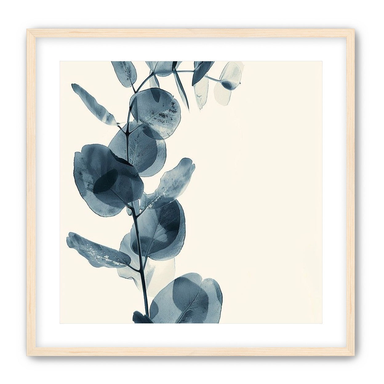 Blue leaves in quiet air