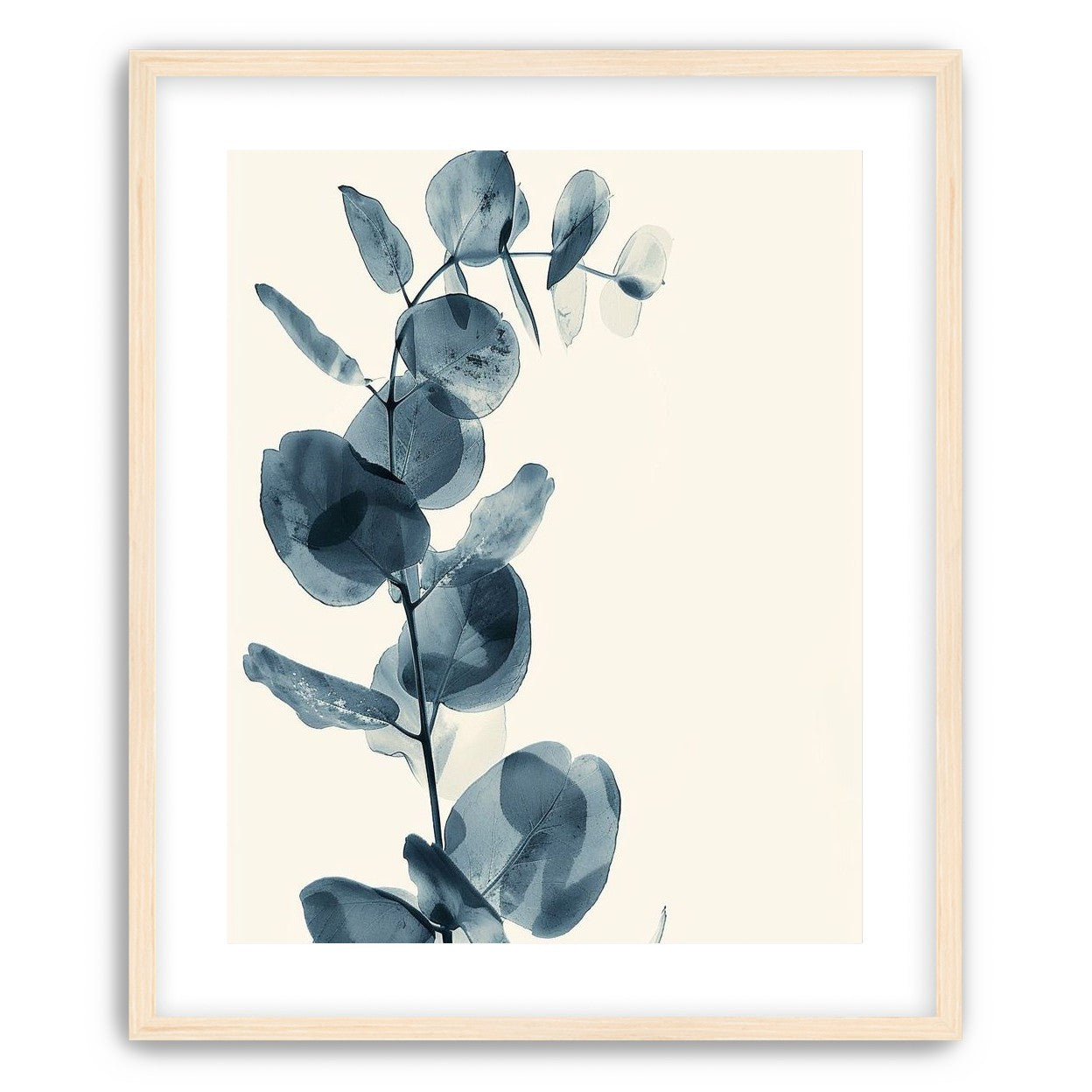 Blue leaves in quiet air