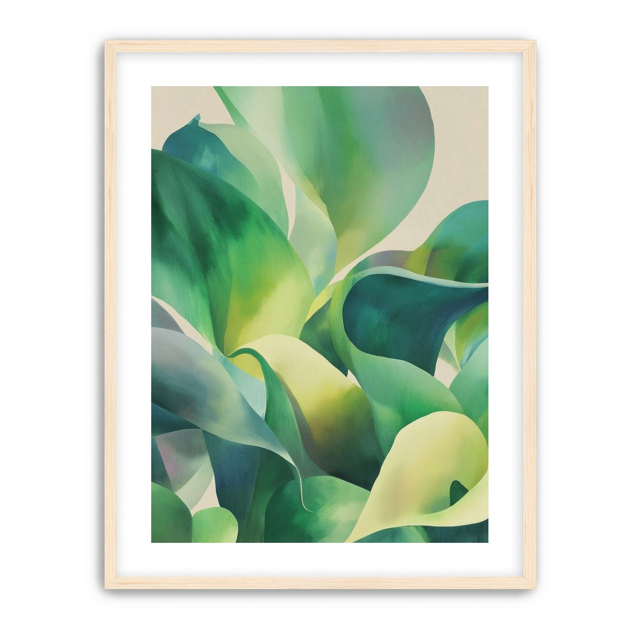 Green leaves in soft light