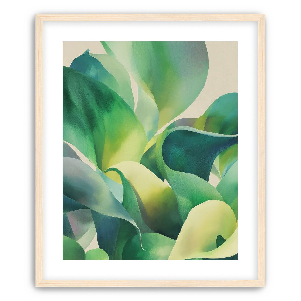 Green leaves in soft light