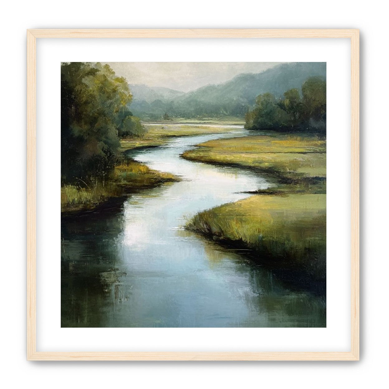 Pale sky in the river