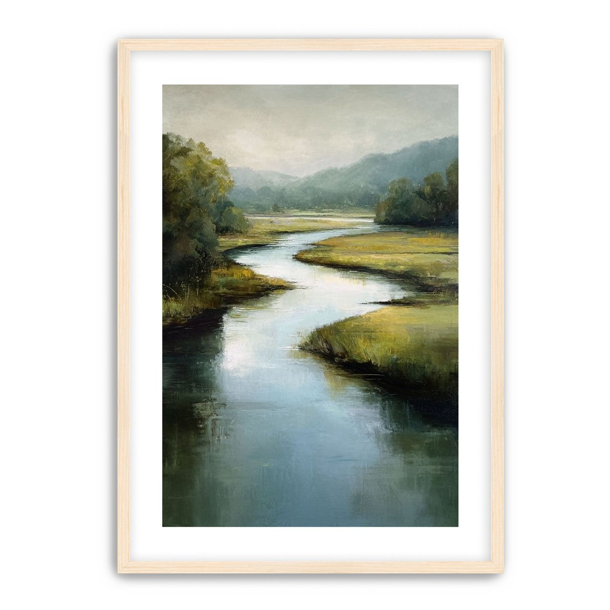 Pale sky in the river