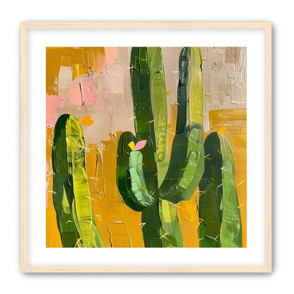 Cactus forms within ochre field