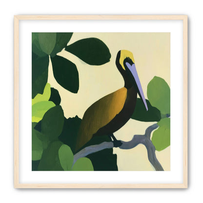 Long beak in green shade