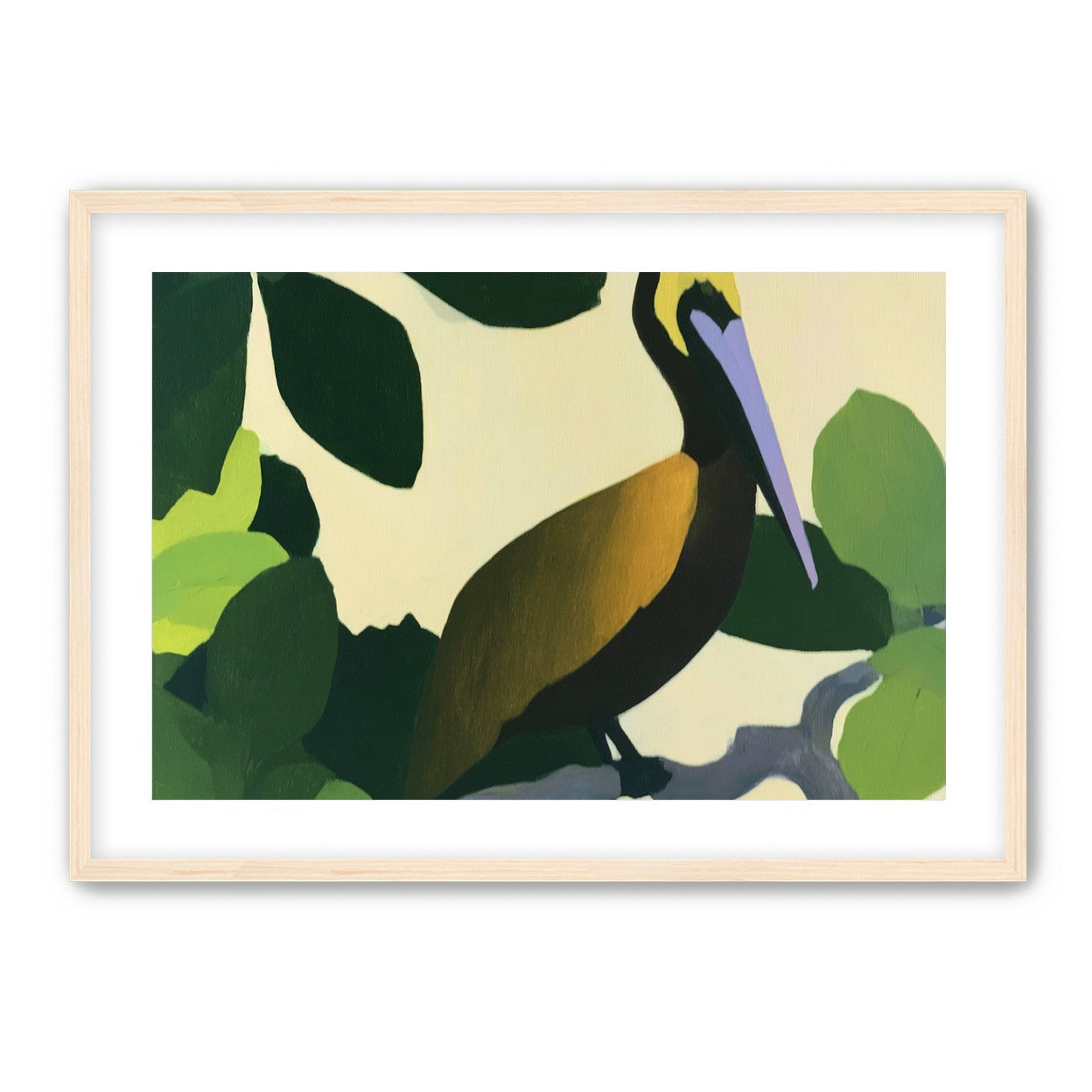 Long beak in green shade