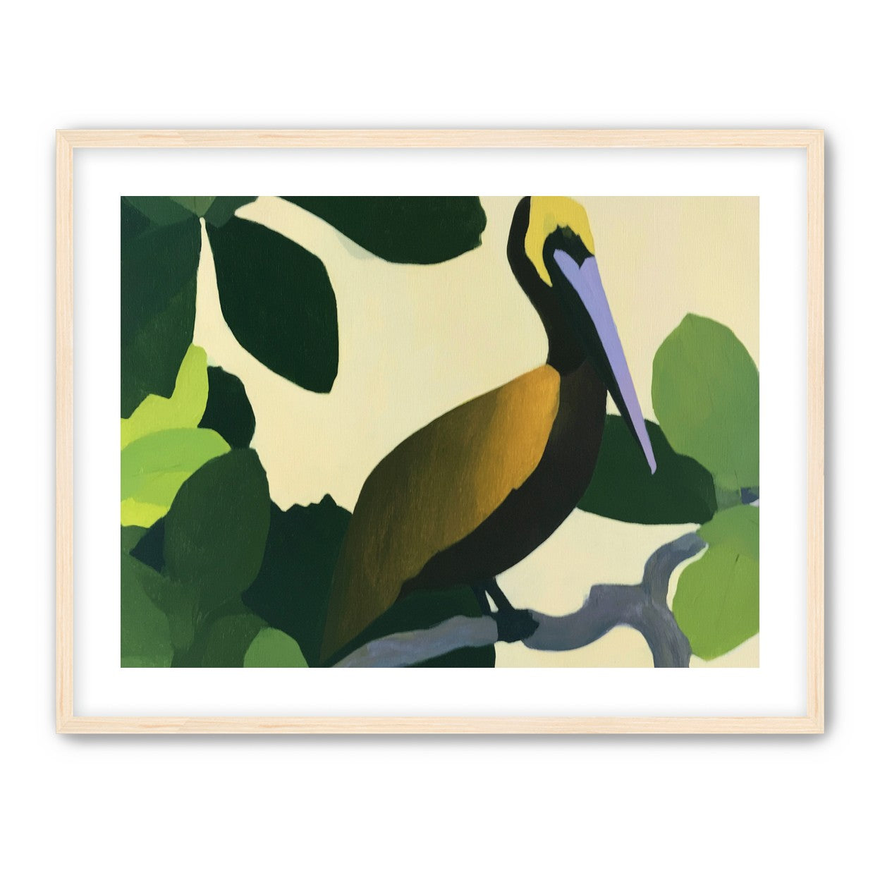 Long beak in green shade