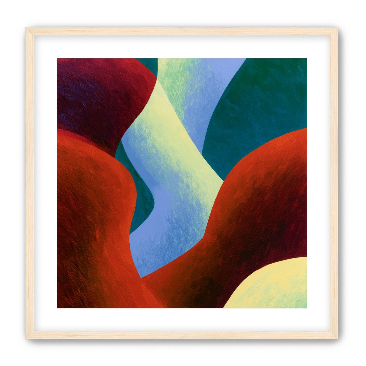 Curved bands in thick paint