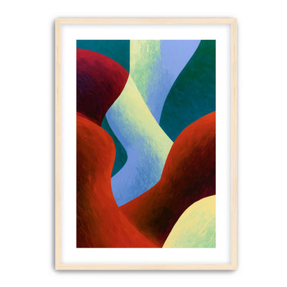 Curved bands in thick paint