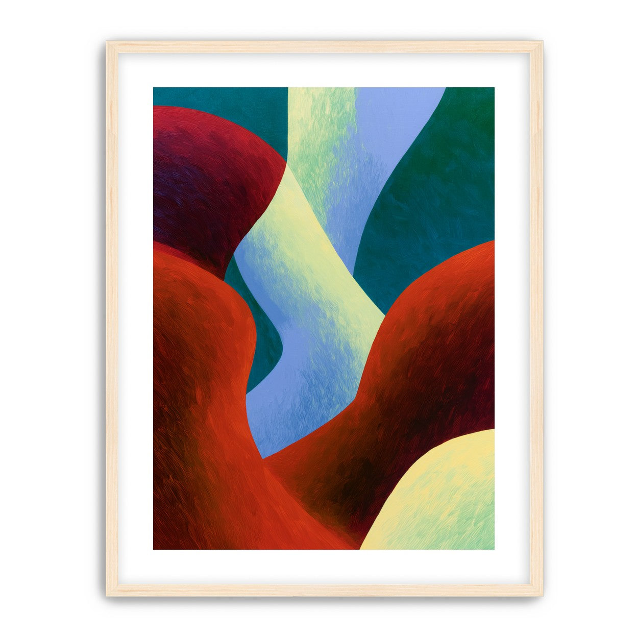 Curved bands in thick paint