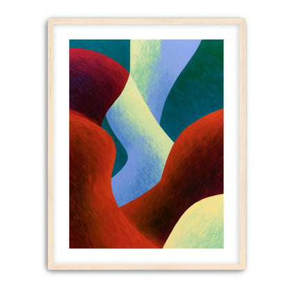 Curved bands in thick paint
