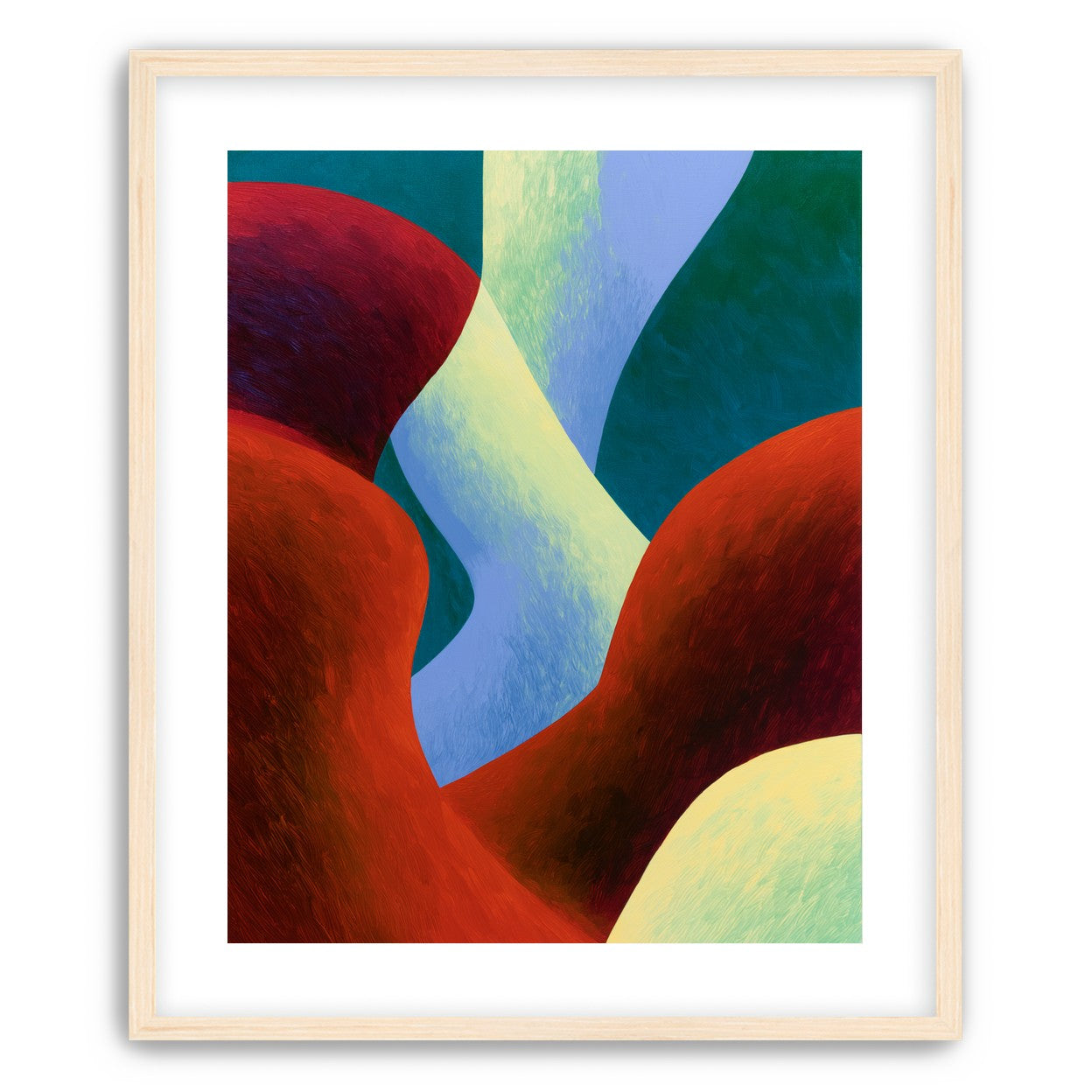 Curved bands in thick paint