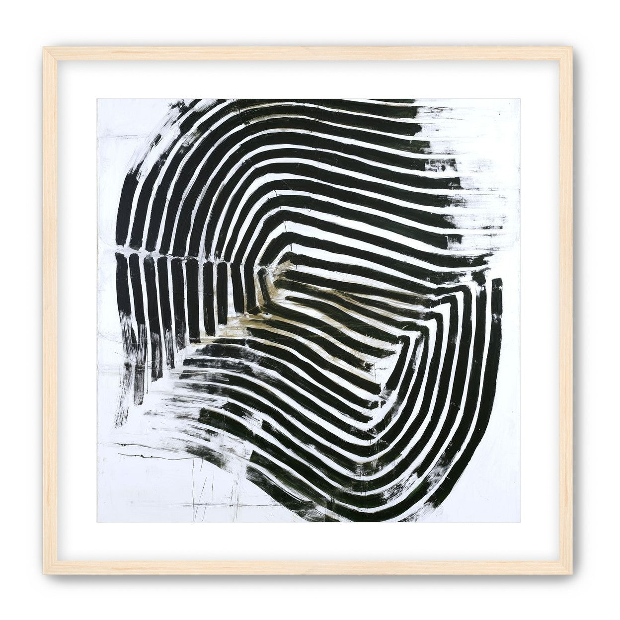 Black bands turning inward