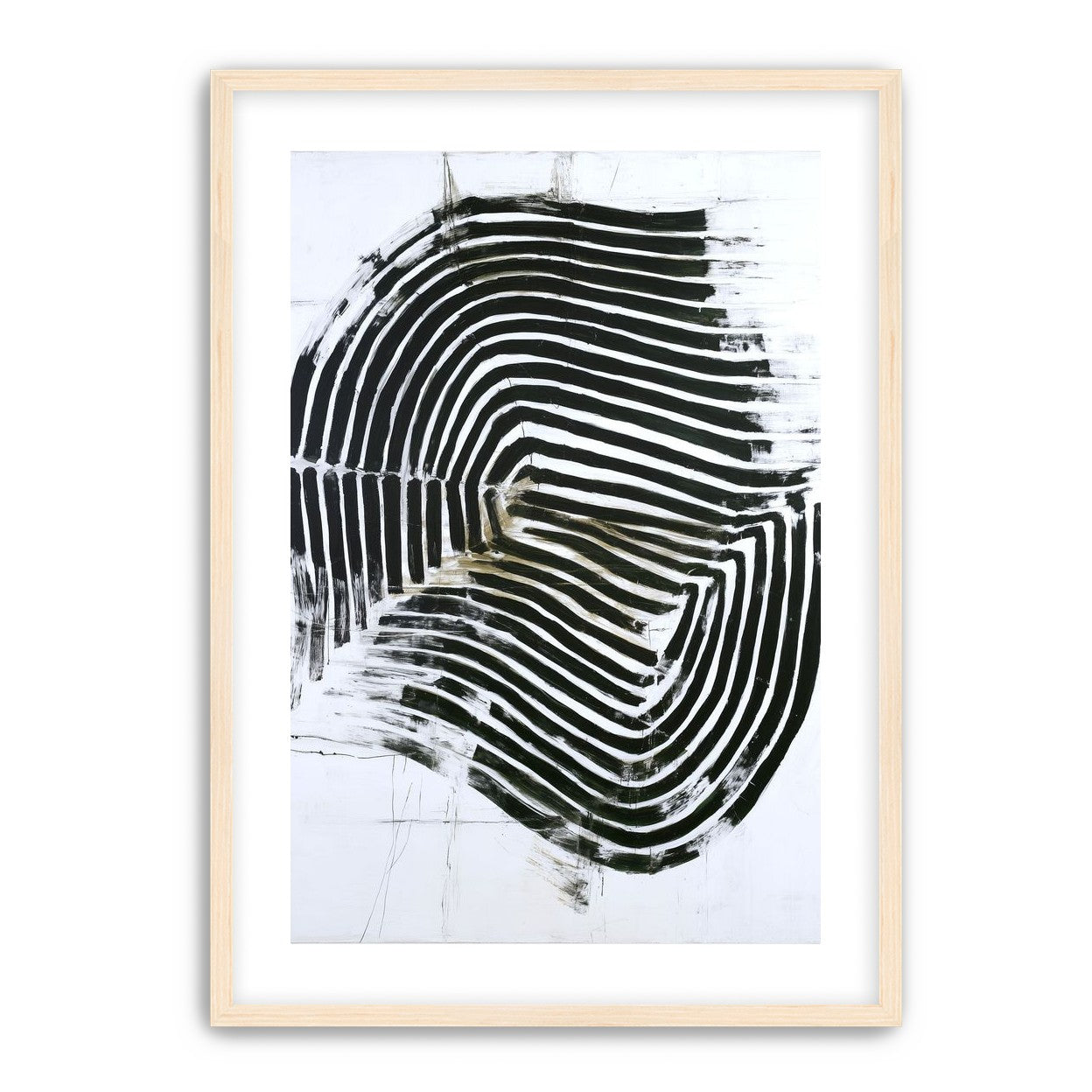 Black bands turning inward